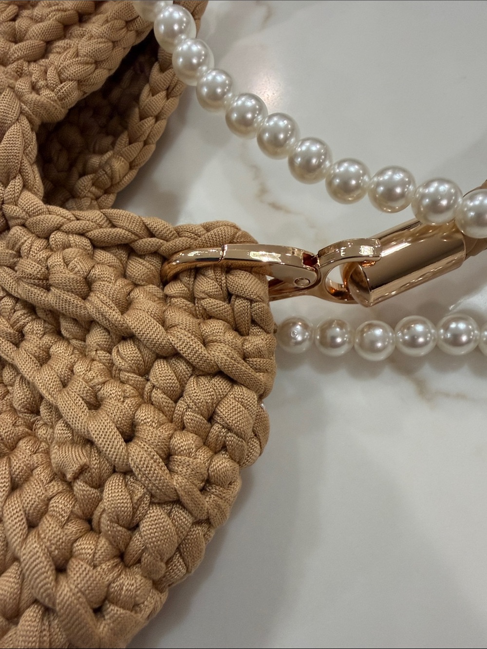 Hand Crocheted Shell Handbag. NEW - Picture 4 of 10
